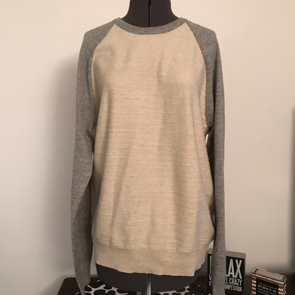 NWT J Crew men’s mixed knit sweater size L